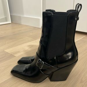 Sam Edelman Suzette Patent Boots Black